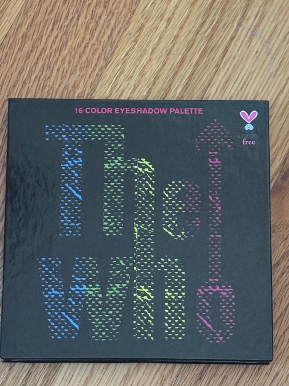 The Who 16-Color Eyeshadow Palette - Black Rainbow Holographic Case